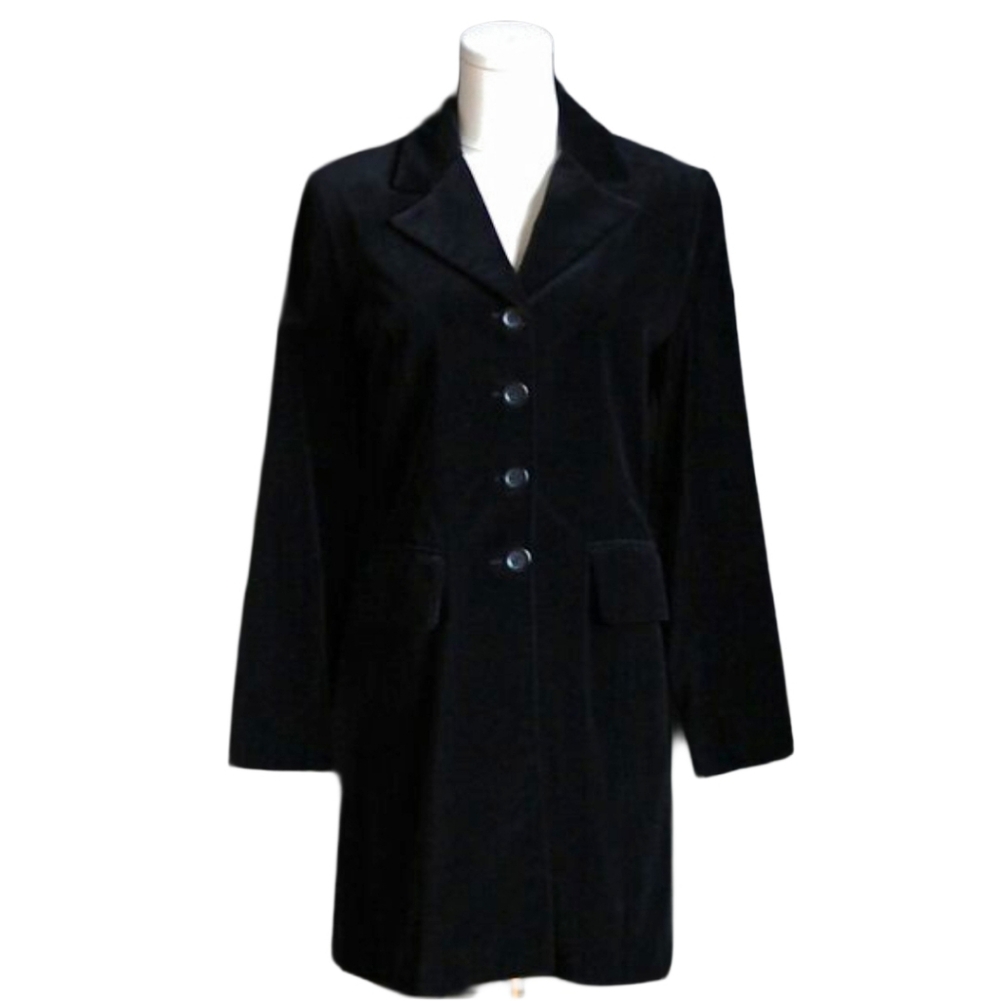 Sinéquanone Paris | Gorgeous Like NEW Velour Black Button-Up Coat